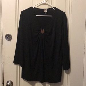 Anne Klein - Black blouse, XL